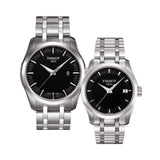  Shop Authentic Tissot T Trend Couturier Chronograph Black Dial Silver Steel Strap Watch For Men - T035.410.11.051.00 - Luxxuri