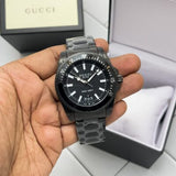  Shop Authentic Gucci Dive Quartz Black Dial Black Steel Strap Watch For Men - YA136205 - Luxxuri