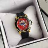  Shop Authentic Gucci Dive Quartz Red Dial Black Rubber Strap Watch For Men - YA136325 - Luxxuri