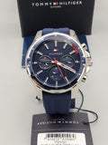  Shop Authentic Tommy Hilfiger Mason Blue Dial Blue Rubber Strap Watch for Men - 1791791 - Luxxuri