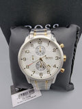  Shop Authentic Hugo Boss Aeroliner Chronograph White Dial Silver Steel Strap Watch for Men - 1513182 - Luxxuri