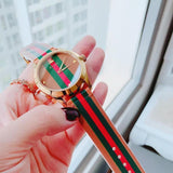  Shop Authentic Gucci G Timeless Quartz Pink Dial Three Tone Leather Strap Watch For Women - YA1264118 - Luxxuri