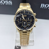  Shop Authentic Hugo Boss Champion Black Dial Gold Steel Strap Watch for Men - 1513848 - Luxxuri