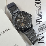  Shop Authentic Emporio Armani Meccanico Automatic Black Dial Black Steel Strap Watch For Men - AR60054 - Luxxuri