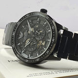  Shop Authentic Emporio Armani Meccanico Automatic Black Dial Black Steel Strap Watch For Men - AR60054 - Luxxuri