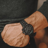  Shop Authentic Hugo Boss One Chronograph Black Dial Black Steel Strap Watch For Men - 1514001 - Luxxuri