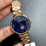  Shop Authentic Emporio Armani Meccanico Crystals Black Dial Rose Gold Steel Strap Watch For Women - AR60043 - Luxxuri