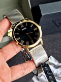  Shop Authentic Guess Richmond Quartz Black Dial Two Tone Mesh Bracelet Watch For Women - W1179G2 - Luxxuri