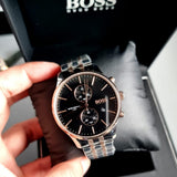  Shop Authentic Hugo Boss Champion Black Dial Silver Steel Strap Watch for Men - 1513871 - Luxxuri