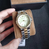  Shop Authentic Michael Kors Lennox Three-Hand Gold Dial Two Tone Steel Strap Watch For Women  - MK6988 - Luxxuri