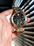  Shop Authentic Michael Kors Brecken Chronograph Analog Black Dial Rose Gold Steel Strap Watch For Women - MK8563 - Luxxuri