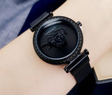  Shop Authentic Versace Palazzo Empire Black Dial Black Leather Strap Watch for Women - VCO050017 - Luxxuri