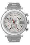  Shop Authentic Gucci G Chrono Chronograph White Dial Silver Steel Strap Watch For Men - YA101339 - Luxxuri