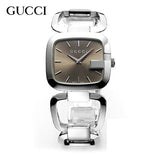  Shop Authentic Gucci G Gucci Brown Dial Silver Steel Strap Watch For Women - YA125507 - Luxxuri