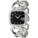  Shop Authentic Gucci G Gucci Black Dial Silver Steel Strap Watch For Women - YA125407 - Luxxuri