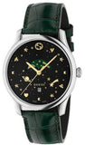  Shop Authentic Gucci G-Timeless Black Dial Green Leather Strap Unisex Watch - YA126326 - Luxxuri