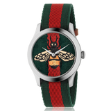  Shop Authentic Gucci Le Marche des Merveilles Red & Green Dial Red & Green Nylon Strap Unisex Watch - YA1264060 - Luxxuri