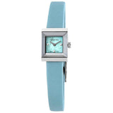  Shop Authentic Gucci G-Frame Pastel Blue Mother of Pearl Dial Blue Leather Strap Watch For Women - YA128531 - Luxxuri