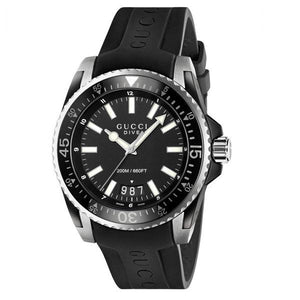  Shop Authentic Gucci Dive Analog Quartz Black Dial Black Rubber Strap Watch For Men -  YA136204 - Luxxuri