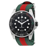  Shop Authentic Gucci Dive Black Dial Red & Green Nylon Strap Watch For Men - YA136209 - Luxxuri
