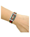  Shop Authentic Gucci G Frame Quartz Green & Red Mother of Pearl Dial Multicolor Leather Strap Watch For Women - YA147408 - Luxxuri