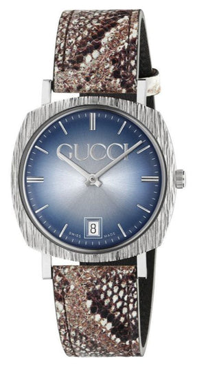  Shop Authentic Gucci Grip Vintage Silver Stainless Steel Quartz Unisex Watch 35mm - YA152401 - Luxxuri