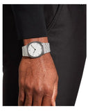  Shop Authentic Gucci 25H Quartz Silver Dial Silver Steel Strap Unisex Watch - YA163407 - Luxxuri