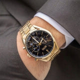  Shop Authentic Hugo Boss Champion Black Dial Gold Steel Strap Watch for Men - 1513848 - Luxxuri