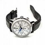  Shop Authentic IWC Portofino Chronograph White Dial Black Leather Strap Watch for Men - IW391024 - Luxxuri