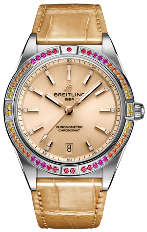  Shop Authentic Breitling Chronomat Automatic 36 South Sea Brown Dial Brown Leather Strap Watch for Women - A10380611A1P1 - Luxxuri