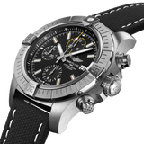  Shop Authentic Breitling Avenger Chronograph 45mm Black Dial Black Leather Strap Watch for Men - A13317101B1X1 - Luxxuri