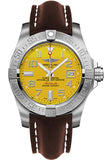  Shop Authentic Breitling Avenger II Seawolf Yellow Dial Maroon Leather Strap 45mm Mens Watch - A1733110/I519/438X - Luxxuri