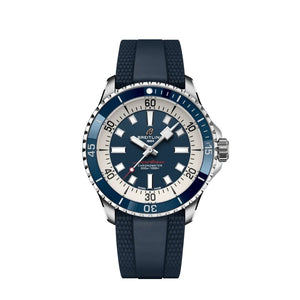  Shop Authentic Breitling Superocean Automatic 44 Blue Dial Blue Rubber Strap Watch for Men - A17376211C1S1 - Luxxuri