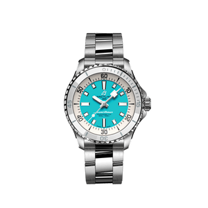  Shop Authentic Breitling Superocean Automatic 36 Turquoise Dial Silver Steel Strap Watch for Men - A17377211C1A1 - Luxxuri
