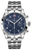  Shop Authentic Breitling Avi Chronograph 42 Tribute to Vought F4U Corsair Blue Dial Silver Steel Strap Watch for Men - A233801A1C1A1 - Luxxuri
