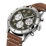  Shop Authentic Breitling Avi Chronograph 42 Curtiss Warhawk Green Dial Brown Leather Strap Watch for Men - A233802A1L1X1 - Luxxuri