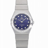  Shop Authentic Omega Constellation Manhattan Quartz Diamonds Blue Dial Silver Steel Strap Watch for Women - 131.15.25.60.53.001 - Luxxuri