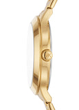  Shop Authentic Michael Kors Slim Runway Crystals Gold Dial Gold Steel Strap Watch for Women - MK4659 - Luxxuri