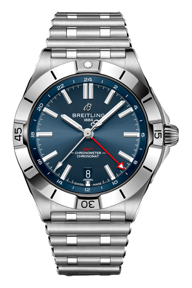  Shop Authentic Breitling Chronomat GMT 40 Blue Dial Silver Steel Strap Watch for Men - A32398101C1A1 - Luxxuri