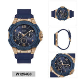  Shop Authentic Guess Genesis Quartz Blue Dial Blue Silicone Strap Watch For Men - W1254G3 - Luxxuri