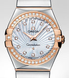  Shop Authentic Omega Constellation Diamonds Mother of Pearl Dial Two Tone Steel Strap Watch for Women - 123.25.27.60.55.006 - Luxxuri