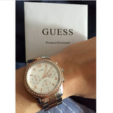 Shop Authentic Guess Mini Spectrum Quartz Silver Dial Two Tone Steel Strap Watch For Women - W0122L1 - Luxxuri