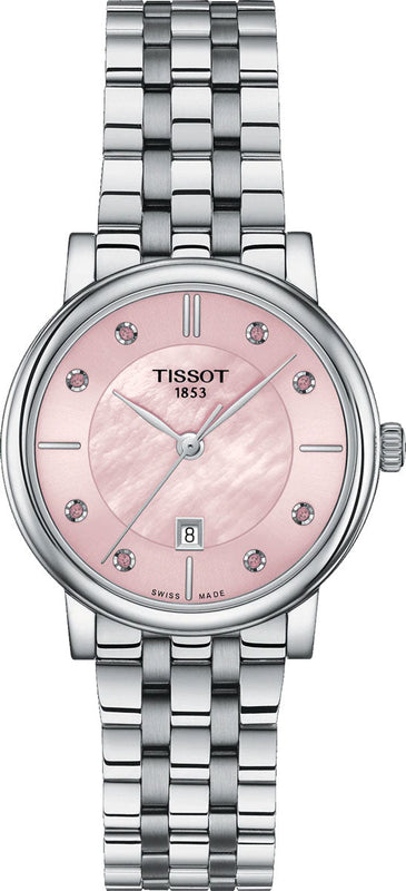  Shop Authentic Tissot T Classic Carson Premium Pink Dial Silver Steel Strap Watch for Women - T122.210.11.159.00 - Luxxuri