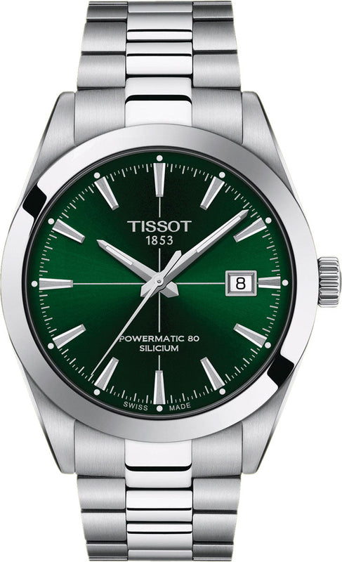  Shop Authentic Tissot Gentleman Powermatic 80 Silicium Green Dial Silver Steel Strap Watch For Men - T127.407.11.091.01 - Luxxuri