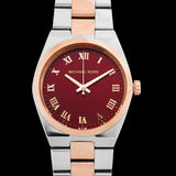  Shop Authentic Michael Kors Channing Quartz Red Dial Two Tone Steel Strap Watch For Women - MK6114 - Luxxuri
