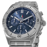  Shop Authentic Breitling Chronomat B01 42 Frecce Tricolori Blue Dial Silver Steel Strap Watch for Men - AB01344A1C1A1 - Luxxuri