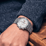  Shop Authentic Breitling Chronomat B01 42 Six Nations England White Dial Silver Steel Strap Watch for Men - AB0134A71A1A1 - Luxxuri