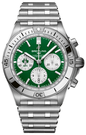  Shop Authentic Breitling Chronomat B01 42 Six Nations Ireland Green Dial Silver Steel Strap Watch for Men - AB0134A91L1A1 - Luxxuri