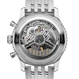  Shop Authentic Breitling Navitimer B01 Chronograph 43 Black Dial Silver Steel Strap Watch for Men - AB0138211B1A1 - Luxxuri