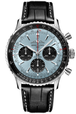  Shop Authentic Breitling Navitimer B01 Chronograph 43 Blue Dial Black Leather Strap Watch for Men - AB0138241C1P1 - Luxxuri